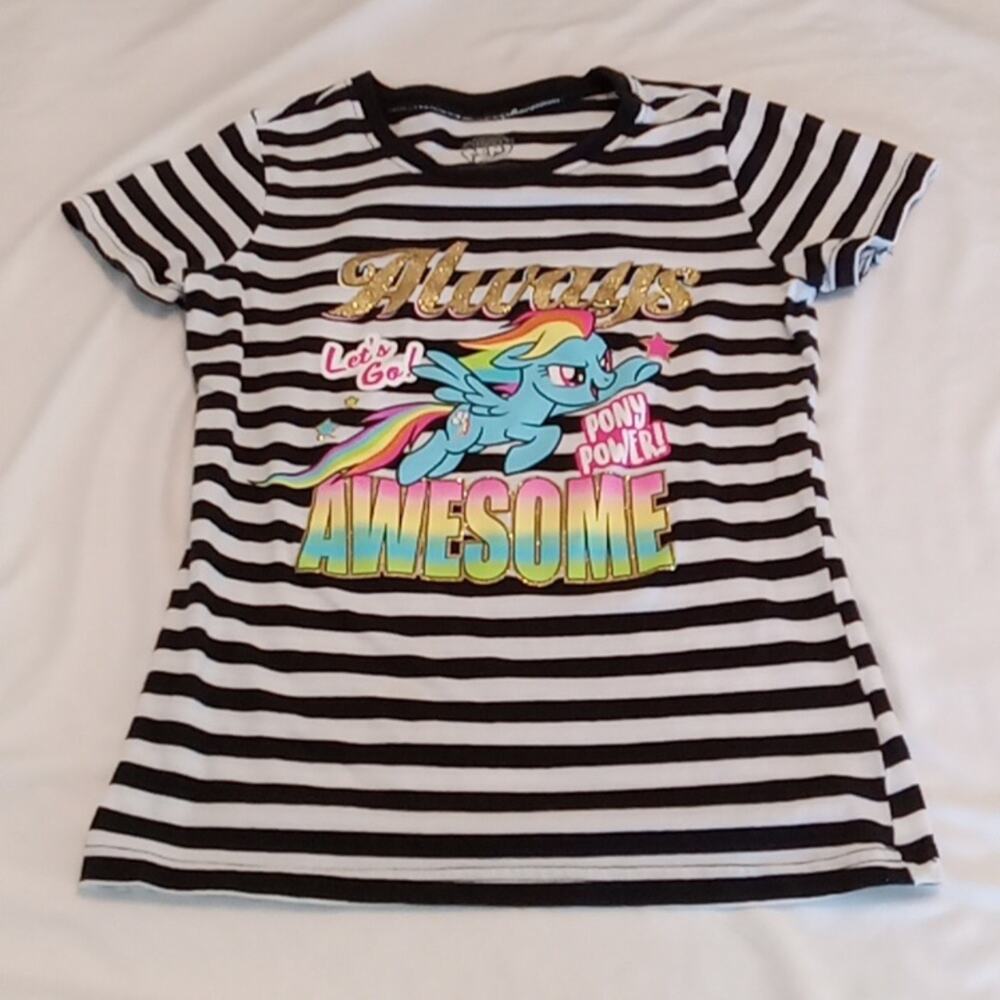 My Little Pony girls size Medium striped My little pony t-shirt.